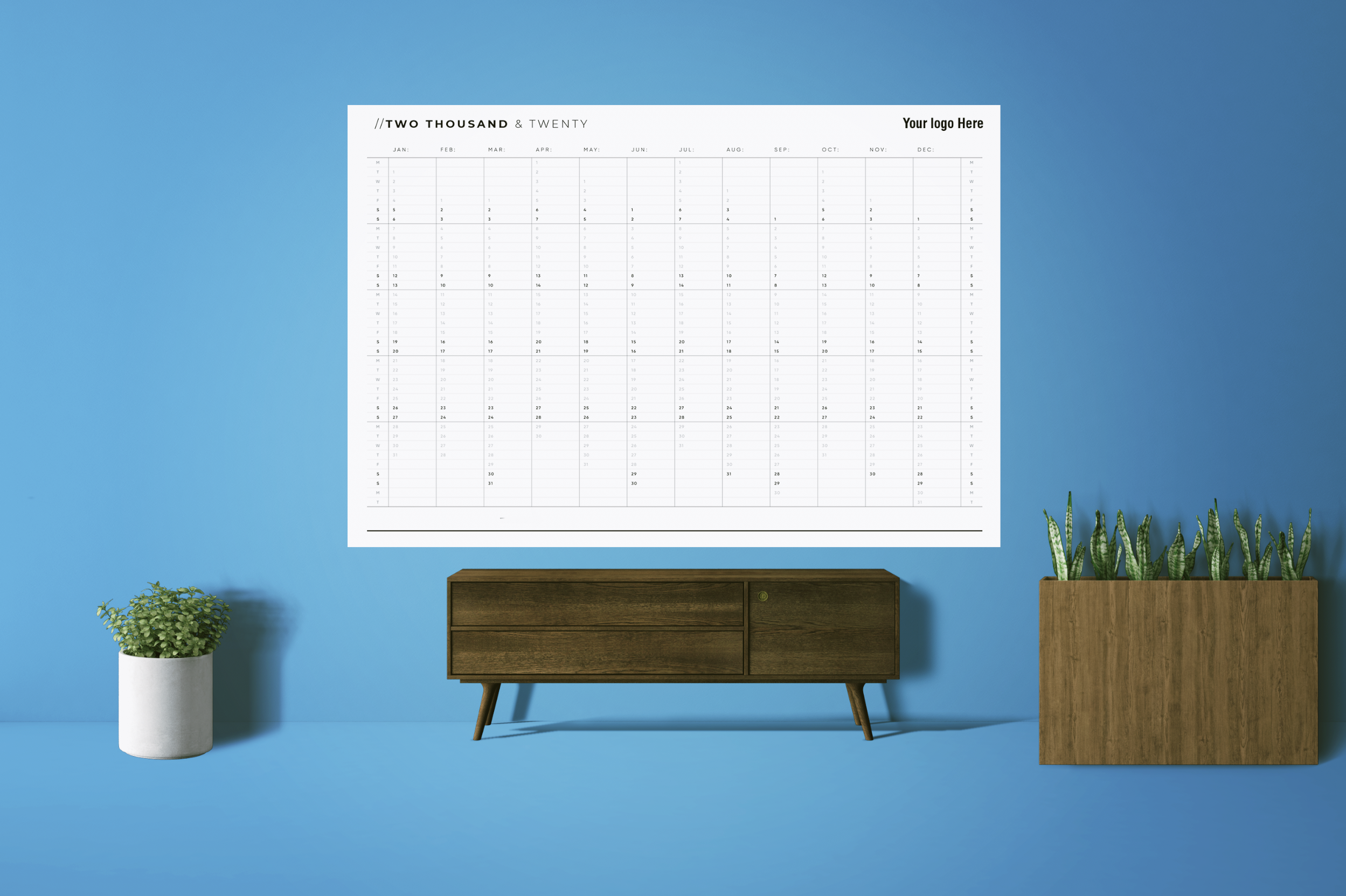yearly & weekly custom printed wall planners from Print Ready